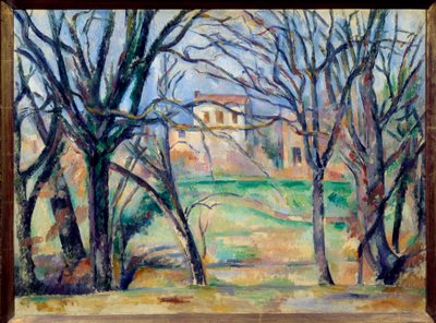 木と家 ポール・セザンヌ（1839-1906）の絵画 19世紀 日0.54x0.73 m パリ、オランジュリー美術館（Musee de l