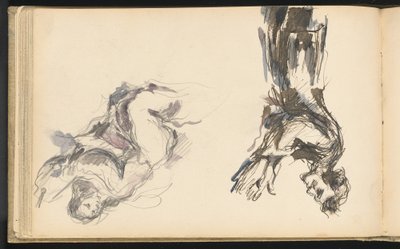 「ドラクロワの神格化」のためのヴィクトル・ショケと天使 作： Paul Cézanne