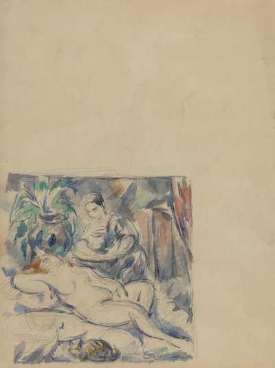 目を覚ます [裏面] 作： Paul Cézanne