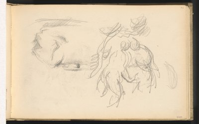 女性の入浴者とロール紙 作： Paul Cézanne