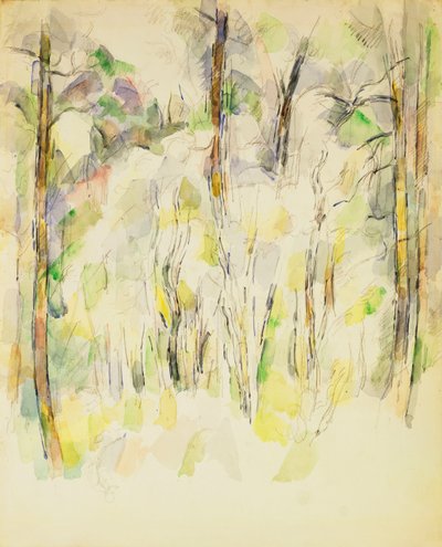 森の情景、1900〜1904年頃 作： Paul Cézanne
