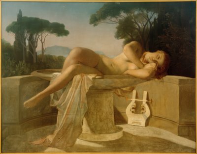 水のプールの少女 作： Paul Delaroche