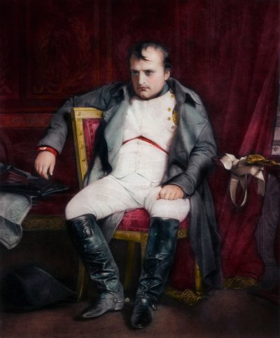 最初の禁酒中のフォンテーヌブローのナポレオン-1814年3月31日、1845年。 作： Paul Delaroche