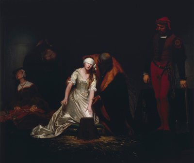 「レディ・ジェーン・グレイの処刑」、1834年。 作： Paul Delaroche