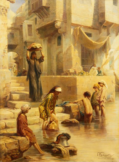 入浴者、1896 作： Paul Dominique Philippoteaux