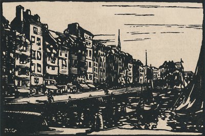 「オンフルール - オールド ベイスン」、1919 年 作： Paul Elie Gernez