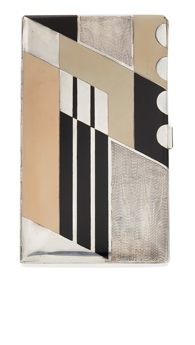 シガレットケース、1925年頃（シルバーゴールドメタル＆ラッカー） 作： Paul Emile Brandt