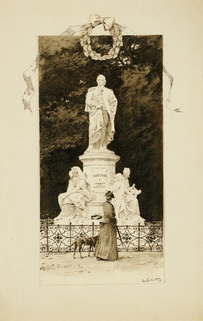 ゲーテの女神、1888年のエレガントな女性 作： Paul Fischer