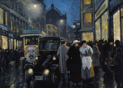 大通りの夜の散歩 作： Paul Fischer