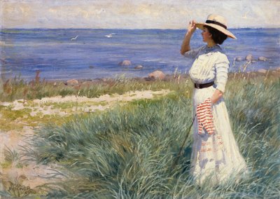 海を見渡す、1910 作： Paul Fischer