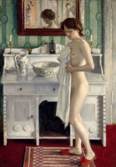 P.Fischer、朝のトイレ 作： Paul Fischer