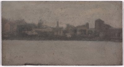 バタシーのテムズ川（アカデミー理事会の油） 作： Paul Fordyce Maitland