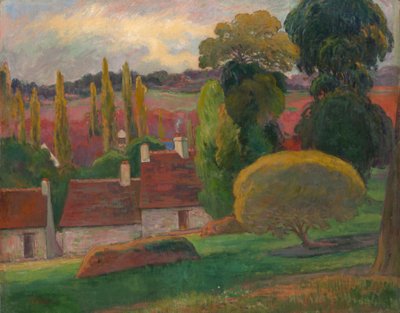 ブルターニュの農場、およそ。 1894 作： Paul Gauguin