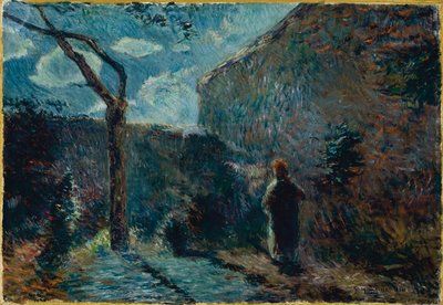 日暮れの壁沿い、1881年 作： Paul Gauguin