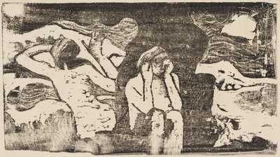 1895年以降、Black Rocks Aux roches noiresにて。 作： Paul Gauguin