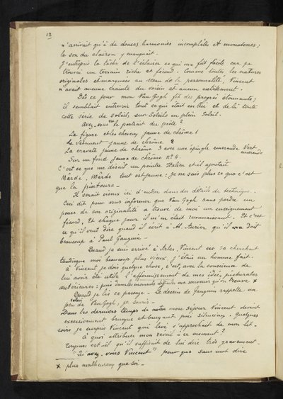 Avant et après - ゴーギャンがフィンセント・ヴァン・ゴッホと共にアルルに滞在した際の記述（P.12）。 作： Paul Gauguin
