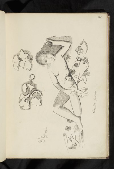 Before & After - "Decorative Person "のドローイング 作： Paul Gauguin