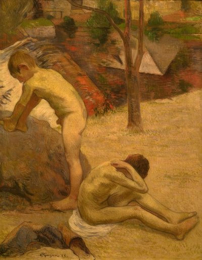 入浴ブルトンの男の子 作： Paul Gauguin