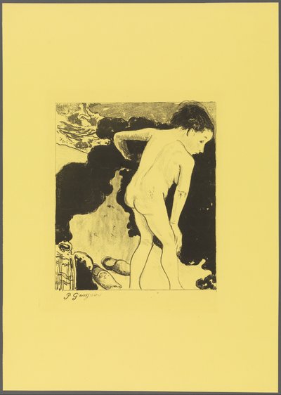 Badende in der Bretagne, aus der "Volpini Suite: Dessins lithographiques" 作： ポール・ゴーギャン