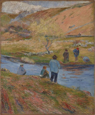 ブレトンの漁師、1888年。 作： Paul Gauguin