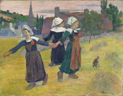 ブルターニュの踊るブルターニュの踊る、ポンアヴェン 作： Paul Gauguin