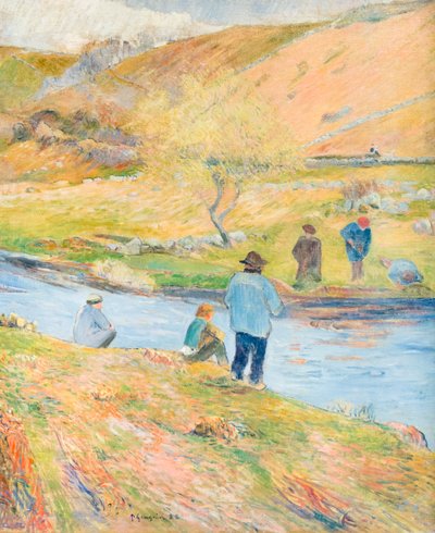 ブルトンの漁師 作： Paul Gauguin