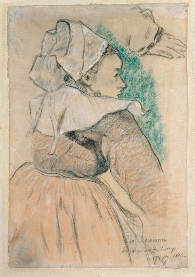 正しい横顔のブルトンの女性、1886 作： Paul Gauguin