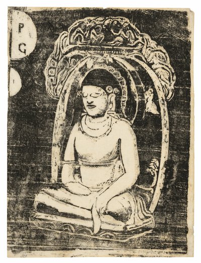 仏陀、後期木版画組曲より 作： Paul Gauguin