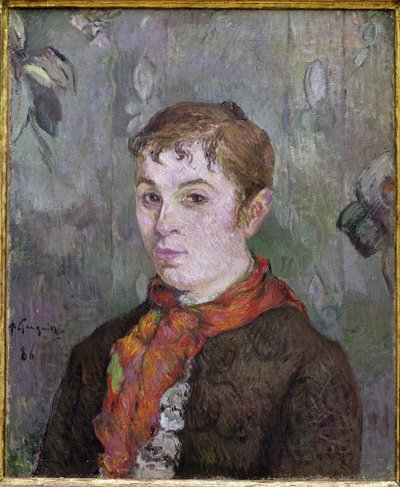 女性の胸像（油彩・キャンバス 作： Paul Gauguin