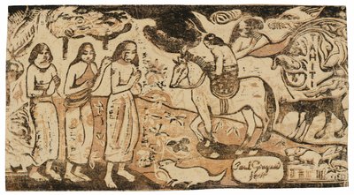 後期木版画組曲より 転居 作： Paul Gauguin