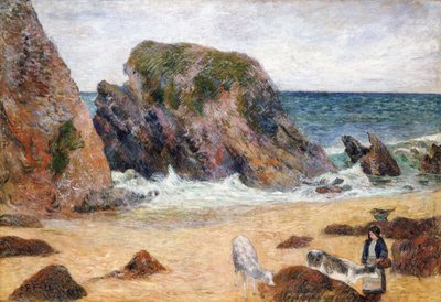 海辺の牛、1886 作： Paul Gauguin