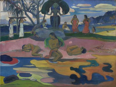 神の日（マハナのアチュア）1894年（油彩・キャンバス 作： Paul Gauguin