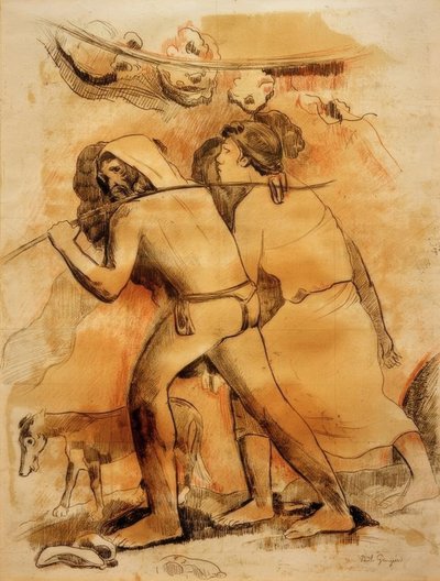 出発（アダムとイブ） 作： Paul Gauguin
