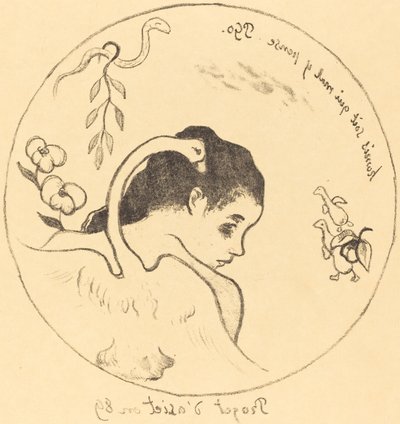 チャイナ プレート プロジェクト ダシエットのデザイン、1889 年。 作： Paul Gauguin