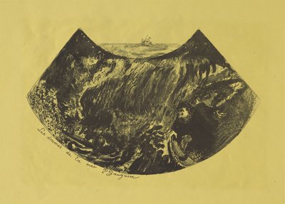海のドラマ：黒渦団への降下、1889年 作： Paul Gauguin