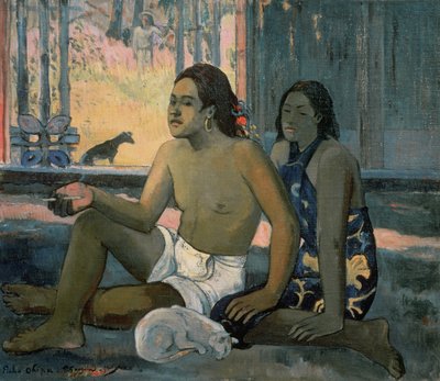 部屋に仕事やタヒチ人はいない 作： Paul Gauguin