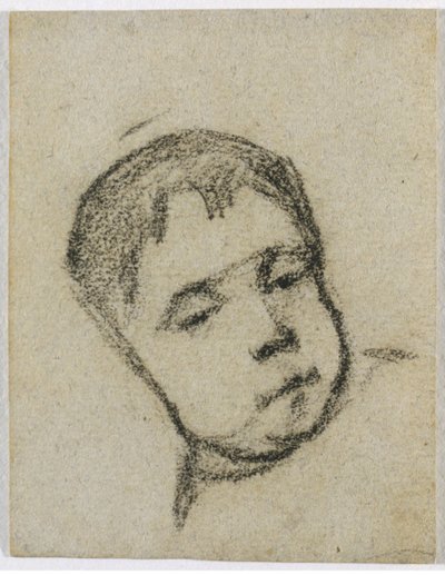 子供の頃のエミール・ゴーギャン、枕の頭 作： Paul Gauguin