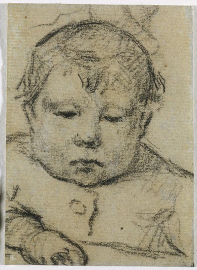 子供の頃のエミール・ゴーギャン、右手前 作： Paul Gauguin