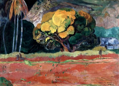 ファタタテモウア、山のふもと、1892年。 作： Paul Gauguin