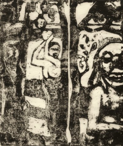 果物とオビリを選ぶ女性 作： Paul Gauguin