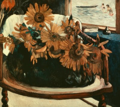 ひまわりの花の椅子I 作： Paul Gauguin