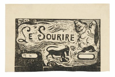 キツネ、2 人の女性の胸像、ウサギ、Le sourire の頭飾り 作： Paul Gauguin