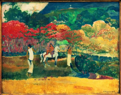 白い馬の女性 作： Paul Gauguin