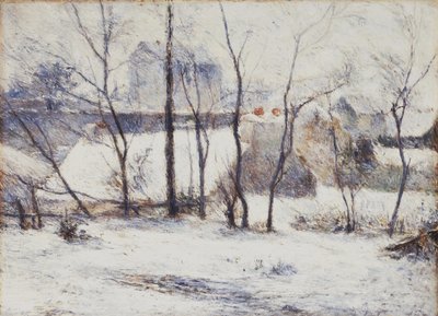 フランス語：La Neige à Vaugirard II, or Jardin sous la neige I 雪の下の庭 作： ポール・ゴーギャン