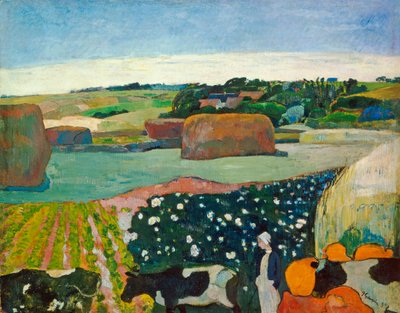 ブルターニュの干し草、1890年 作： Paul Gauguin