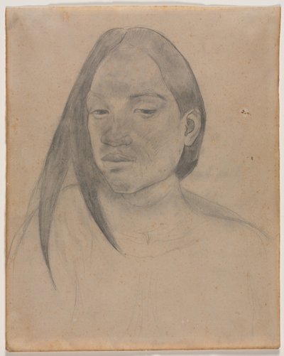 タヒチの女性の頭 作： Paul Gauguin