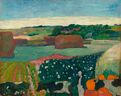 ブルターニュの干し草 作： Paul Gauguin