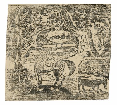 馬、その他の動物や装飾品 作： Paul Gauguin