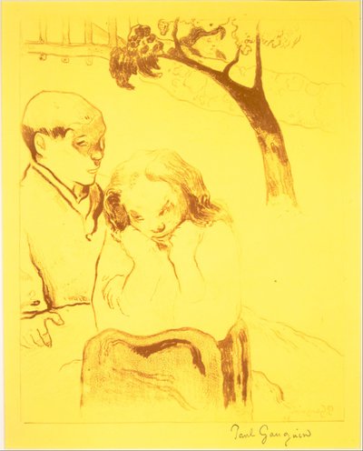 Menschliches Elend, aus der "Volpini Suite: Dessins lithographiques" 作： ポール・ゴーギャン