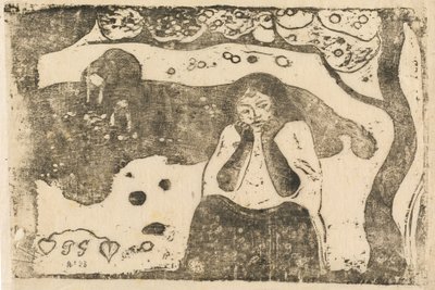 ヒューマン・ソロウ・ミゼレス・ヒューマイン、1895年以降。 作： Paul Gauguin
